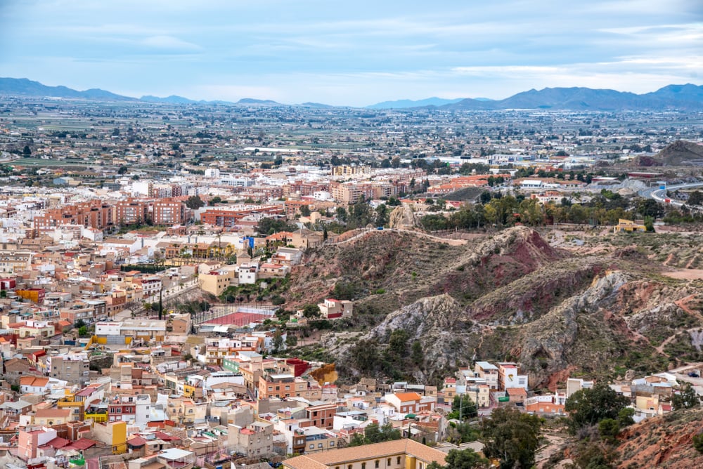 vue sur la ville de Lorca Andalousie