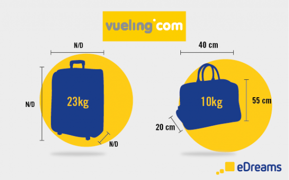 dimensions et poids vueling