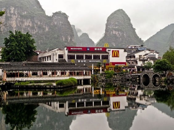 El McDonald's exótico, Yangshuo, China