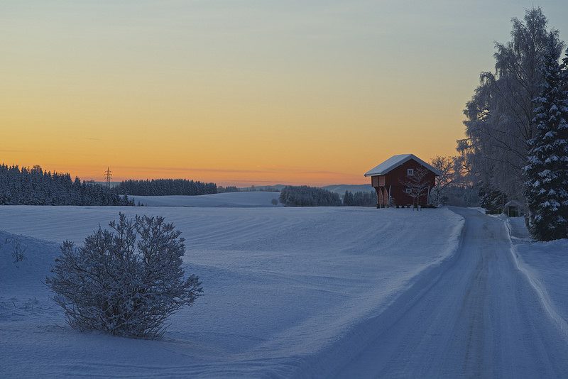 Journée d'hiver en norvège