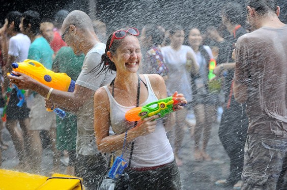 festa di Songkran a Bangkok