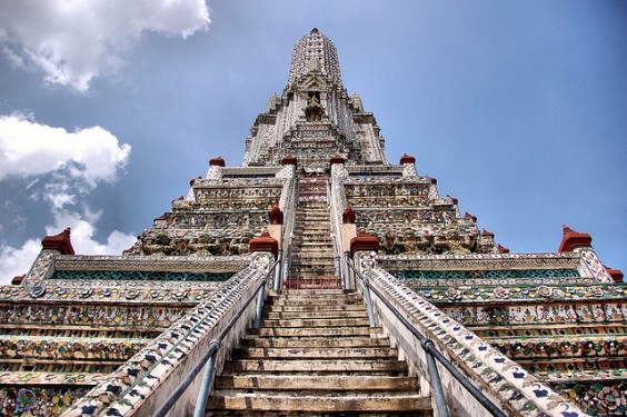 Toit du Temple Wat Arun à Bangkok