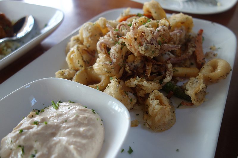 calamars frits en Grèce