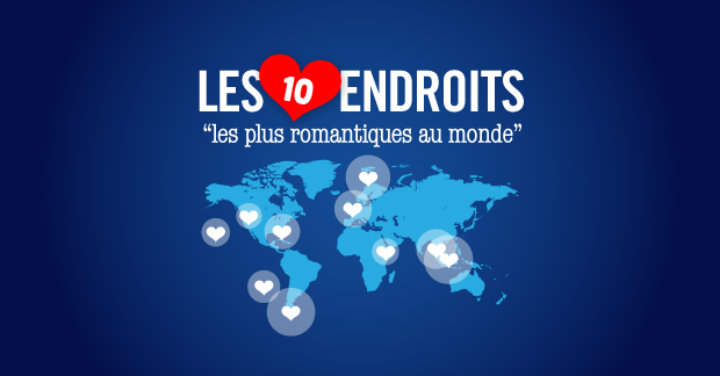 infographie carte endroits romantiques - blog edreams