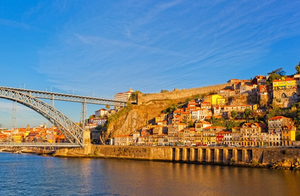 Vue sur le Pont de Luis, à Porto