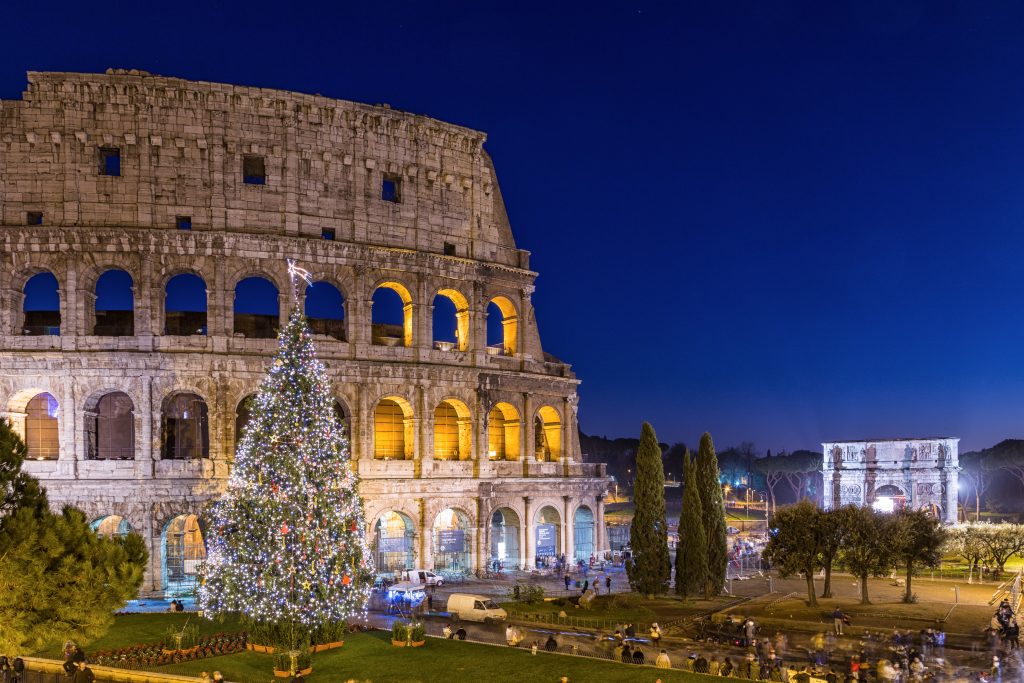 Rome colisée Noël