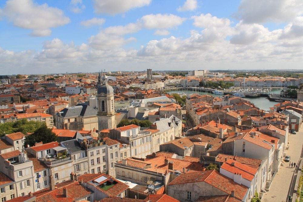 vue aerienne centre ville la rochelle