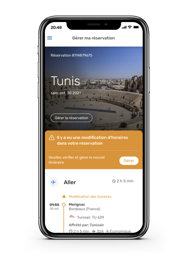 eDreams espace Mes Voyages