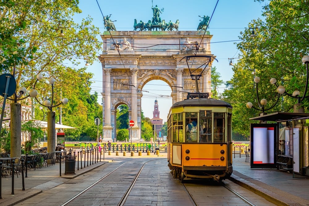 Le tram à Milan