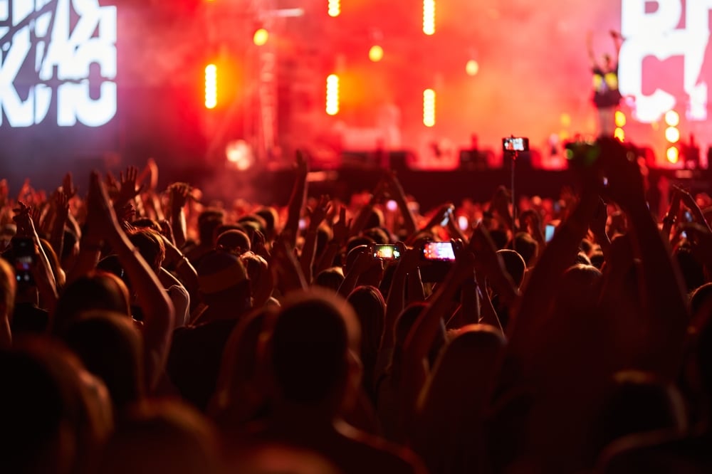 Foule dans un festival de musique