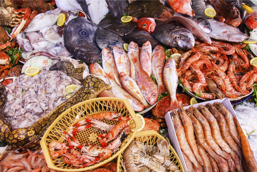 marche, poissons, port