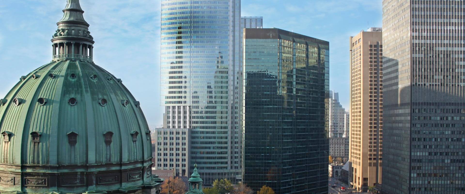 Vieux-Montréal enneigé.