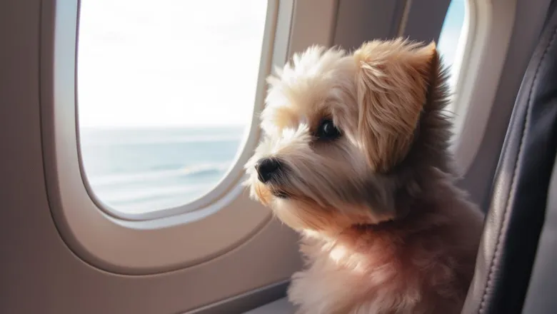 chien dans l'avion